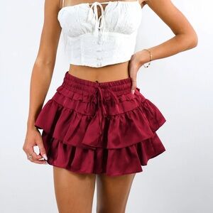 Day + Moon Maroon Skirt